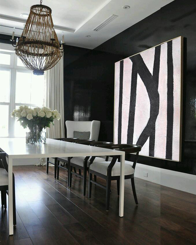 Hand Made Abstract Art,Hand-Painted Oversized Minimal Black And White Painting,Abstract Painting Modern Art